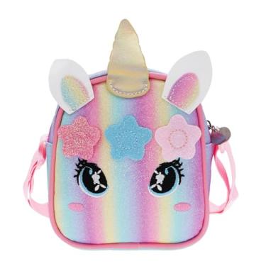 Imagem de Bolsa tiracolo feminina de unicórnio com glitter e lantejoulas, Tie Dye rosa, One Size