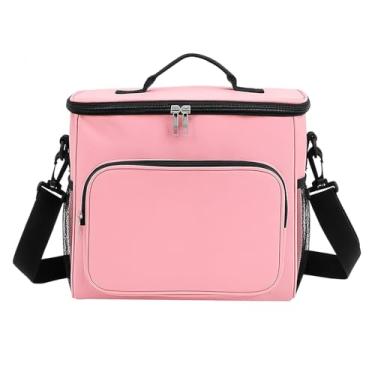 Imagem de Bolsa Térmica Marmita Lancheira Com Alça Reforçada – Para Trabalho academia Escola Viagem Piquenique – Lancheira Térmica (Rosa)