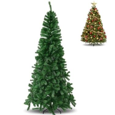 Imagem de Árvore de Natal Pinheiro Luxo, 2,40m de Altura, 1400 Galhos, Base de Ferro, Decoração Natalina