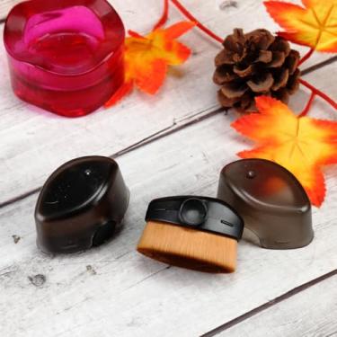 Imagem de Pincel de maquiagem para base pincel de blush líquido, pincel aplicador de protetor solar, 2 peças (preto)