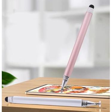 Imagem de Canetas Stylus 2 em 1 para telas sensíveis ao toque, caneta capacitiva de alta sensibilidade e precisão para todos os dispositivos universais com tela sensível ao toque (rosa)