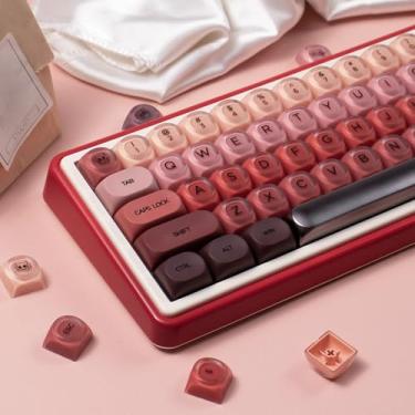 Imagem de Sumgsn 132 teclas PBT Jelly Keycaps perfil MOA teclas vermelhas compatíveis com teclado Wooting 61/64/87/104/108 Cherry Mx Switches Teclados mecânicos