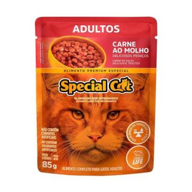 Imagem de Ração Úmida Special Cat Ultralife para Gatos Adultos Sabor Carne ao Mo