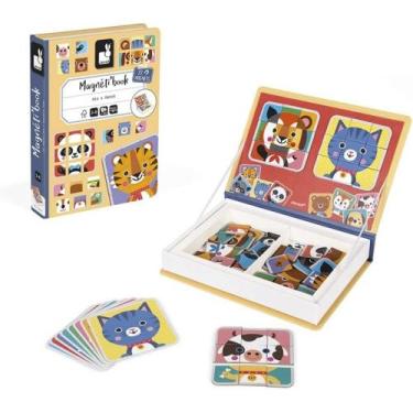 Imagem de Livro Magnético Misture e Combine Animais Fofos - 80 Peças, Janod