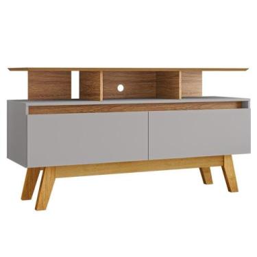 Imagem de Rack Bancada Tv 50 Pol 120 Cm Rubi Cinamomo Off White Bechara - BECHAR