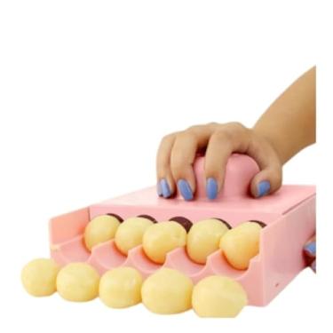 Imagem de Placa Boleadora de Doces Rosa – Modelador para Brigadeiros 10g, 13g e 17g – Ferramenta Confeiteira Prática e Rápida