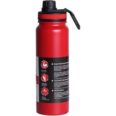 Imagem de Garrafa Térmica Inox Esportiva 800ml Parede Dupla a Vácuo | Mantém Bebidas Quentes ou Frias 12h | Tampa Hermética Antivazamento | Ideal Academia, Escritório, Viagem, Camping, Trilhas e Treinos