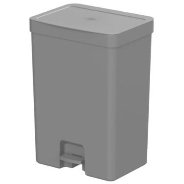 Imagem de Lixeira Com Pedal e Tampa 30 Litros Cesto de Lixo Cozinha Banheiro Tri