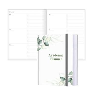 Imagem de Agenda acadêmica para 2025, 2026 ou a qualquer momento – 21,6 cm x 28 cm, planejador semanal sem data para estudantes de ensino doméstico, ensino médio, faculdade e enfermagem, 200 páginas, folha