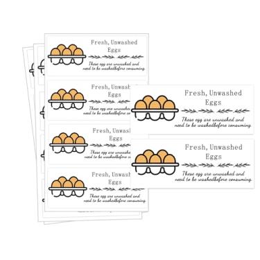 Imagem de 500 etiquetas de ovos frescos da fazenda, adesivos de embalagem de ovos frescos não lavados, avícolas, produtores de ovos de codorna, adesivos para produtores de ovos de codorna para fazendeiros