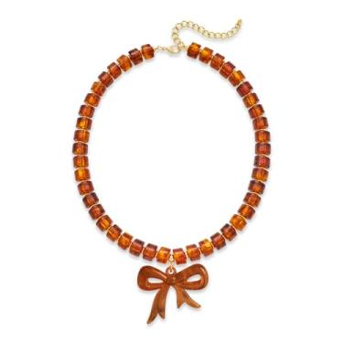 Imagem de FILMOON Gargantilha grossa com pingente de coração inchado para mulheres, ajustável, estilo Y2K, joia acrílica leve, Acrílico, Sem Pedra Preciosa