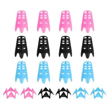 Imagem de PATIKIL Camisetas de simulador de golfe, 18 peças, tapetes de plástico para prática de treinamento para gramado de inverno ao ar livre, interior, campo de condução, 12 unidades de altura e 6 pequenas,