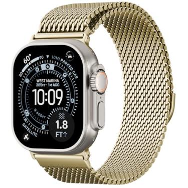 Imagem de Pulseira de malha magnética milanesa compatível com Apple Watch Ultra séries 3/2/1 de 49 mm, 46 mm, 45 mm, 44 mm, 42 mm, 41 mm, 40 mm e 38 mm para Apple Watch Ultra 3/2/1 séries 11 10 9 8 7 6 5 4 SE