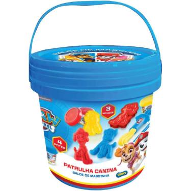 Imagem de Balde com 4 Potes de Massinha e Acessórios Patrulha Canina Sunny