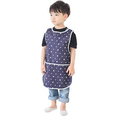 Imagem de Avental infantil Plie impermeável sem mangas com bolsos para idades de 1 a 8 anos da Plie, Sliver Star, XLarge