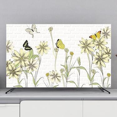 Imagem de Capas de TV Pano de Cobertura de Poeira de TV 32-80 polegadas Interior Universal TV LCD LED Monitor Protetor de Tela de Plasma Curvo Fixado na Parede Sala de Estar Quarto Arte Decoração-6||40-43
