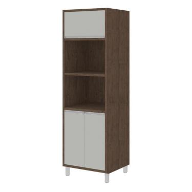 Imagem de Torre Quente 70cm 3 Portas Indekes Stella - Noce/off White