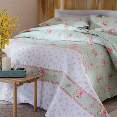 Imagem de Kit Cobre Leito Colcha Queen Boutik Dupla Face - Estampa 58 - 100% Poliéster