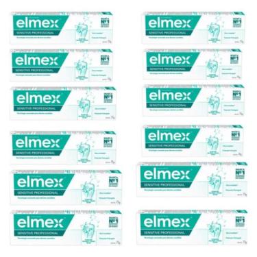 Imagem de Elmex Creme Dental Sensitive Dentes Sensiveis 75g Kit C/12