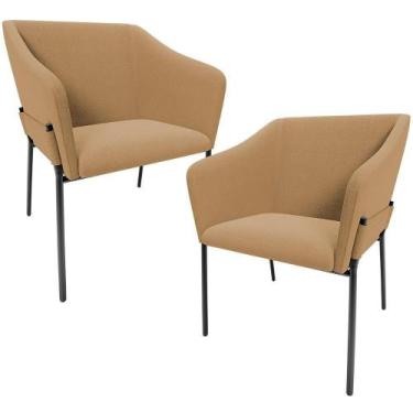 Imagem de Kit 2 Cadeiras Para Sala De Jantar Estar Living Olívia L02 Bouclê Most