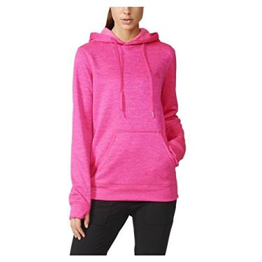 Imagem de adidas Women's Team Issue Fleece Pullover Hoodie,Shock Pink/Collegiate Heather,Small