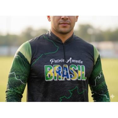 Imagem de Camisa pátria amada com proteção UV hard sports - Hard sports fisher, 