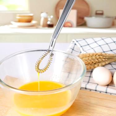 Imagem de Batedor de ovos de aço inoxidável, misturador de café cremoso, acessórios de cozinha