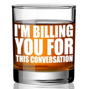 Imagem de Presentes engraçados de advogado para homens, colegas, advogado, advogado, contador, chefe, colega de trabalho, estou cobrando você para esta conversa, copo de uísque, gag bourbon, cerveja, presentes