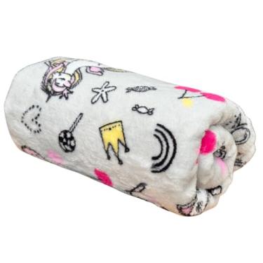 Imagem de 1 Manta Mantinha Pet Cobertor/Coberta Microfibra Soft Estampado/Macia/Quente/Antiácaro/Cachorro/Gato(UNICÓRNIO)