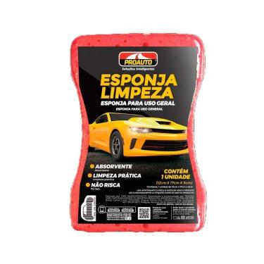 Imagem de Bloco De Espuma Esponja De Limpeza 12x17x5cm - Proauto