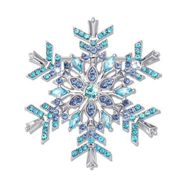 Imagem de YAHPERN Broche de Natal para mulheres, arco de árvore de Natal, floco de neve, rena, broches de alegria, acessórios de joias de Natal, roupas de férias de inverno, lembrancinhas de festa, presentes