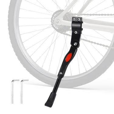 Imagem de Suporte de bicicleta ajustável para bicicleta de adulto, suporte de bicicleta de liga de alumínio, suporte traseiro para bicicleta de 66 cm, 69,8 cm, 73,7 cm, pé antiderrapante para estabilidade em