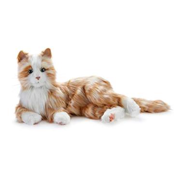 Imagem de Joy for All -Robotic Reclining Orange Tiger Cat - Stuffed Animal Therapy for People with Memory Loss from Aging and Caregivers