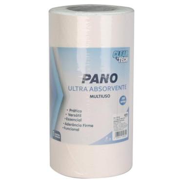 Imagem de Pano Ultra Absorvente Multiuso, 200 Folhas, 25x30cm, PP com Polpa de Madeira, Versátil e Resistente, Branco