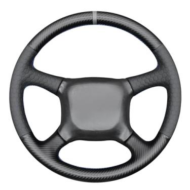 Imagem de MEWANT Capa de volante costurada à mão para Chevrolet Silverado 1500 1999-2002/Silverado 2500 1999-2002/Silverado 3500 2001-2002/Astro/Blazer/C/K 1500 Series/Kodiak/Suburban/Tahoe