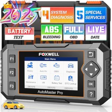 Imagem de FOXWELL Scanner OBD2 NT614 Elite Code Reader ABS SRS Airbag Ferramenta de varredura de transmissão do motor com 5 redefinições de sangramento ABS/Calibração SAS/óleo/EPB/Atualização