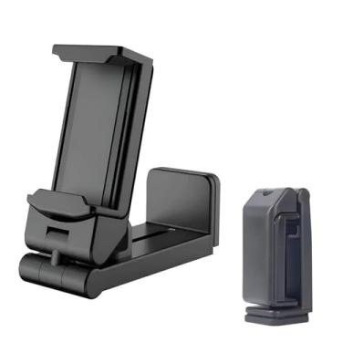 Imagem de Suporte para Celular, Base Giratória 360°, Preto, Material ABS, Altura Ajustável 26-36cm, Dobrável, Compatível com Smartphones 4-6 Polegadas