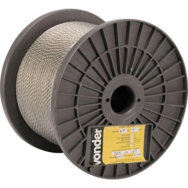 Imagem de Cabo de aço aai 3/16" alma de aço 6x7 inox c/ 100m Vonder