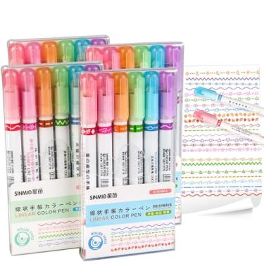 Imagem de GROTOLY 2025 Novas canetas de borda mágica para papel, 24 peças, canetas de borda mágica Gracegrip para professores, estudantes, sala de aula, escritório em casa