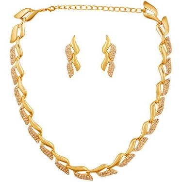 Imagem de Touchstone Conjunto de colar de joias de designer de Bollywood indiano para mulheres.