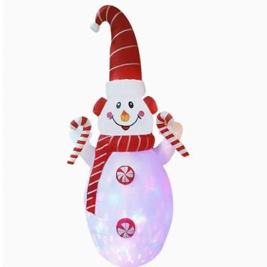 Imagem de Boneco De Neve Inflavel Natal Decoraçao Natalina Casa Shopping Loja Predio Hall De Entrada Porta Fim De Ano Evento Festa