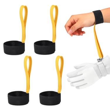 Imagem de 4un. Coleira Pulso para Luvas de Esqui, Alça Segurança Luvas Esportivas Algemas Elásticas Algemas Acessórios Montanhismo Esqui para Luva Penduradas