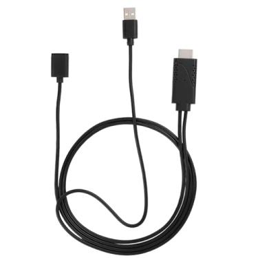 Imagem de Qudinip Cabo adaptador USB para HDMI 2 em 1, conversor Plug and Play, saída 1080p para iOS Android telefone para TV com decodificador embutido chip transmissão de sinal estável