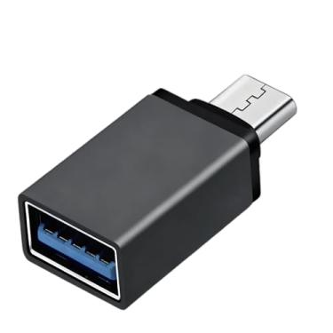 Imagem de Adaptador USB A Fêmea para USB-C Macho | Conversor OTG para Celular Tablet e Notebook | Conector de Transferência de Dados e Periféricos para Entrada Tipo C Universal