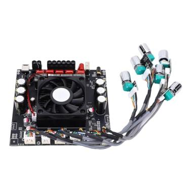 Imagem de AUNMAS Placa Amplificadora BT 5.0 de 2.1 Canais, Material ABS, Controle de Graves Agudos, Proteção contra Curto-circuito, Ideal para Sistemas de Som Domésticos e Externos