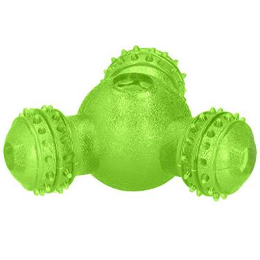 Imagem de Generic Alimentador Automático para Animais de Estimação, Bola Interativa, Brinquedo para Vazamento de Alimentos, para Mastigar e Brincar, Treinamento de Sensibilidade Feliz Interno (Verde)