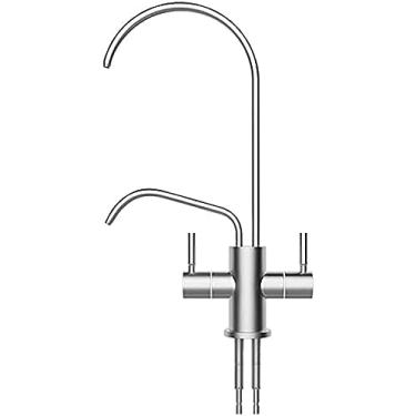 Imagem de Filtro de água potável Torneira de cozinha escovada 360 gira torneira de pia de cozinha RO filtro de água potável torneira de pia osmose reversa 1/4''-M,E