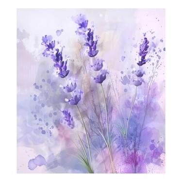 Imagem de Qilmy Pintura aquática flores silvestres capa magnética para máquina de lavar louça, 58 x 66 cm, capa decorativa para geladeira para porta da frente, adesivo magnético, máquina de lavar, painel de