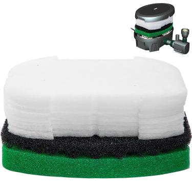 Imagem de Mizelu Kit de manutenção de filtro de lago, almofadas de substituição de filtragem de lago, conjunto de mídia de almofada de espuma de filtro para modelo 5 em 1 300 galões e bomba de água 6 em 1 900