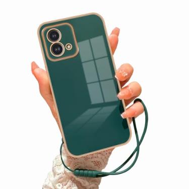 Imagem de Capa para Motorola G Stylus 5g 2023, capa para Moto G Stylus 5g 2023 para mulheres, estética de galvanoplastia, moderna, bonita, proteção de TPU (poliuretano termoplástico) macio para câmera completa, capa à prova de choque para G Stylus 5G 2023 (verde floresta)